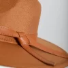 Wide Brim Leather Ribbon Bolero Hat - Image 4