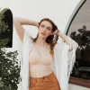 Crochet Medallion Tassel Kimono - Image 3