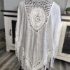 Crochet Medallion Tassel Kimono - Image 5