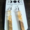 Gold Flake Boho Wood Resin Earrings - Image 4