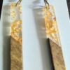 Gold Flake Boho Wood Resin Earrings - Image 5