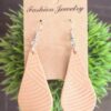 Boho Leather Drop Earrings - Image 3