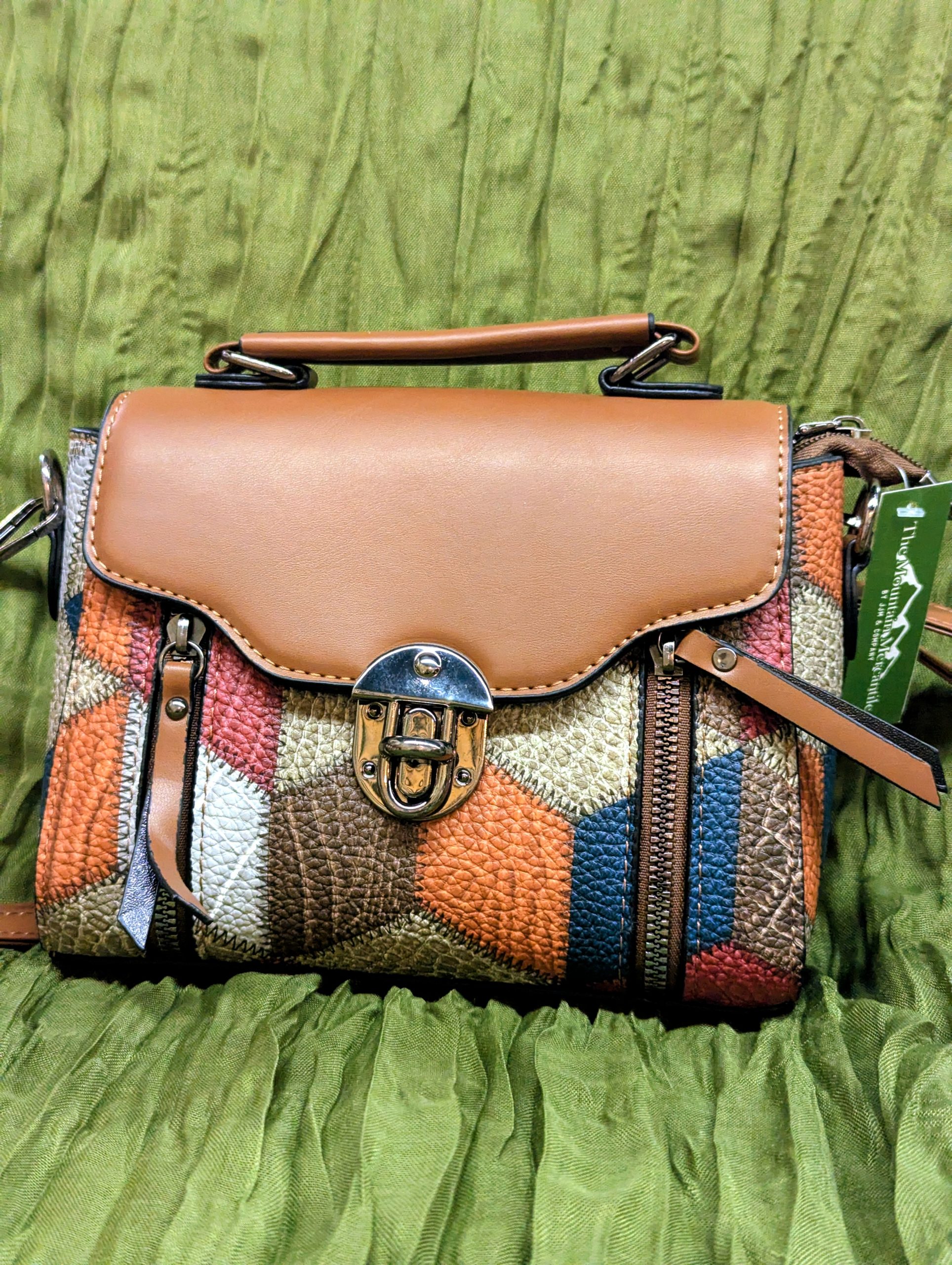 Retro Style Rhombus Pattern Crossbody Bag