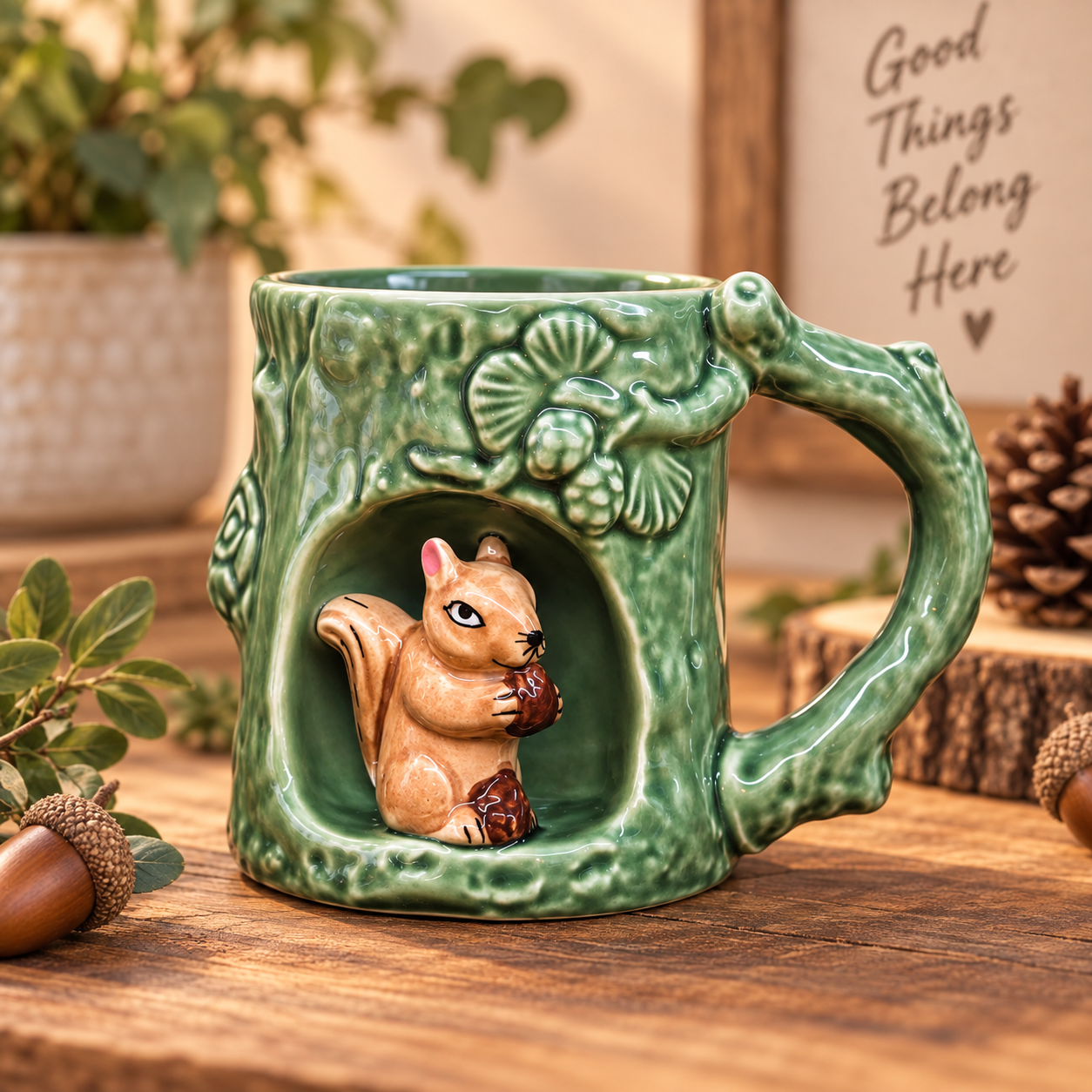Ceramic Squirrel Mug | Woodland Animal Coffee Mug