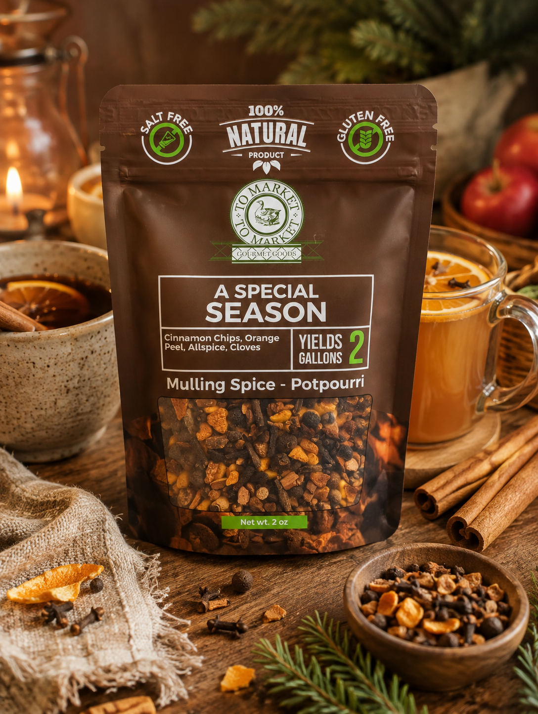 Mulling Spice Blend | Cinnamon, Orange, Allspice & Cloves
