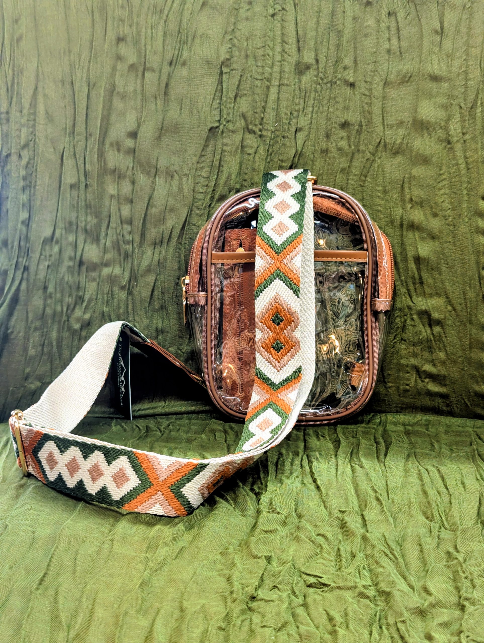 Boho Clear Concert Bag with Embroidered Strap | Clear Crossbody Bag - Image 2