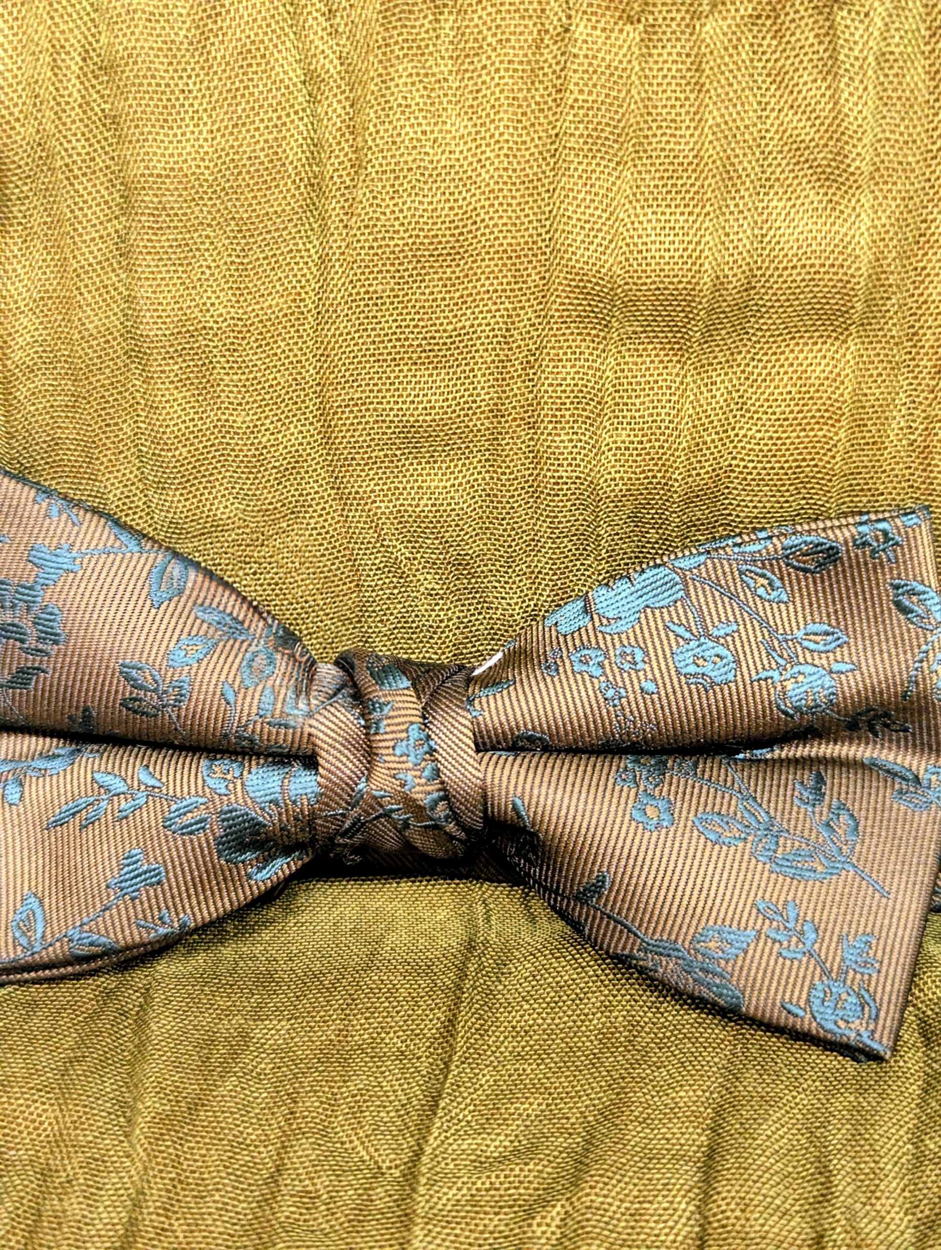 Vintage Floral Bow Tie | Botanical Statement Bow Tie - Image 4